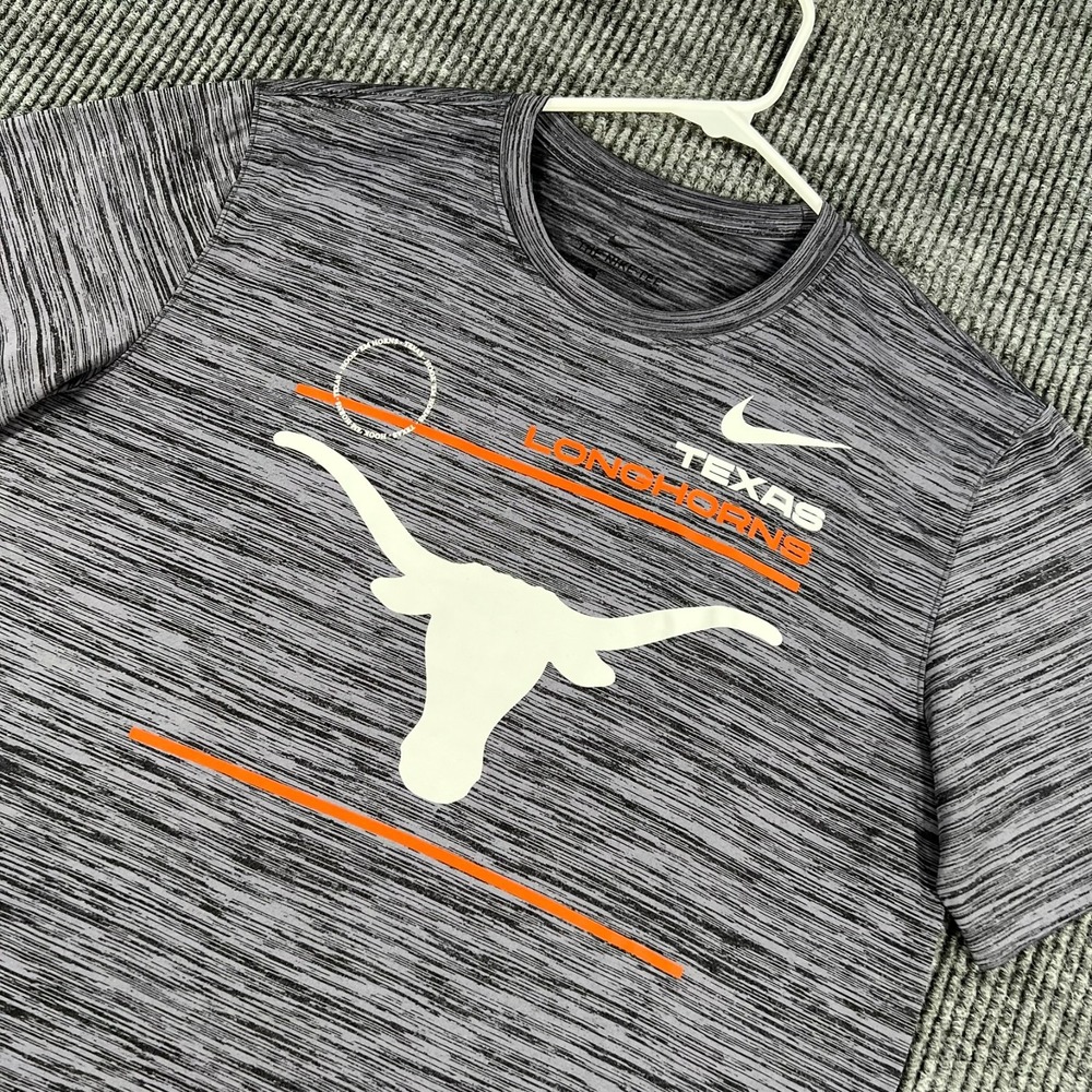 Texas Longhorns Shirt Mens Medium Gray Short Sleeve Nike Football NCAA SEC